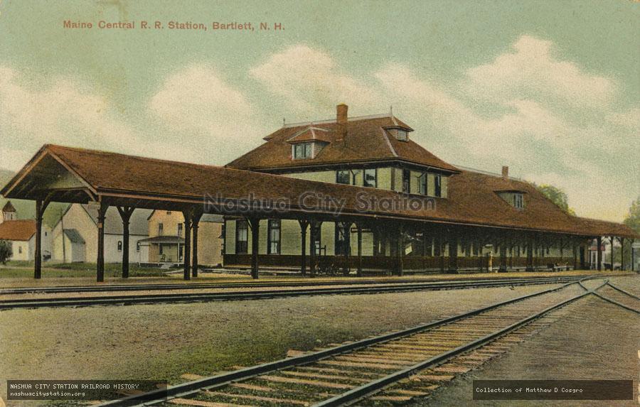 Postcard: Maine Central Railroad Station, Bartlett, New Hampshire